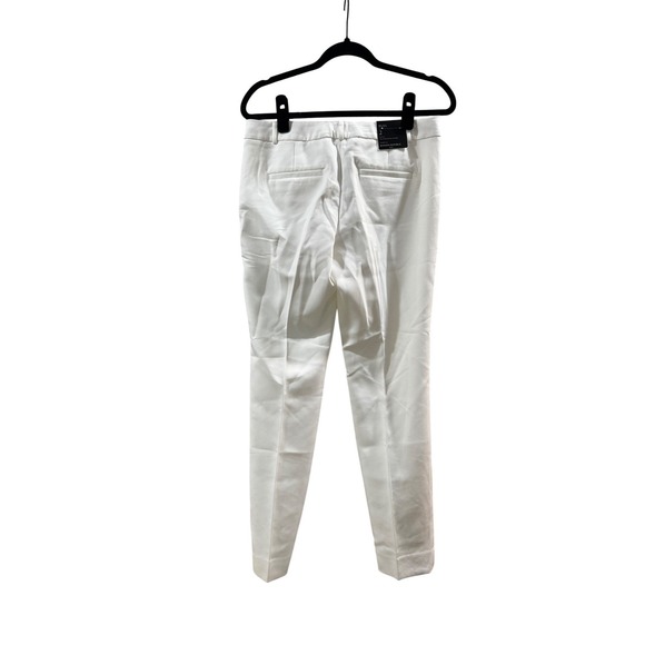 Banana Republic Ryan Straight Leg Pants Women 2 White NEW Mid Rise Slim Fit - Picture 9 of 12